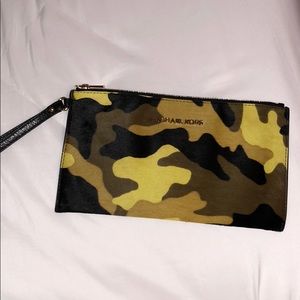 Michael Kors Calfhair Camo Wristlet